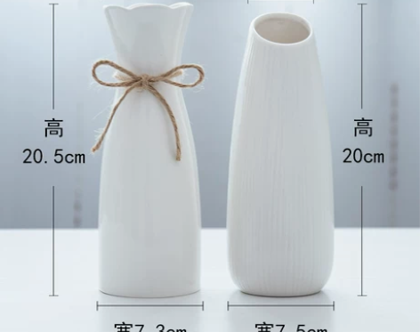 满天星干花花瓶摆件欧式家居装饰客厅陶瓷插花...