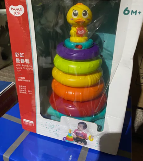 仅剩一件】彩虹叠叠鸭儿童玩具声光音乐开发智...