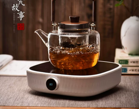 陶瓷故事电陶炉家用玻璃烧水壶静音自动煮茶器...