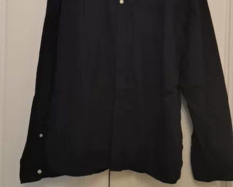 HM男士纯棉衬衣，藏青色，深深蓝色，衣服全...