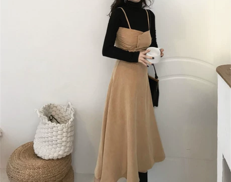 冬季气质穿搭2019新款法式复古初恋山本风...