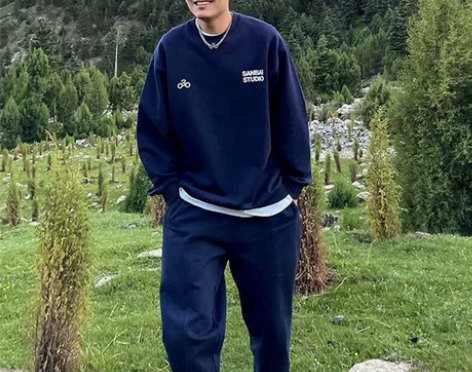 100%纯棉卫衣男秋冬季加绒宽松国潮202...