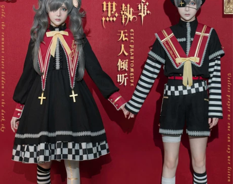 初兽猫现货黑执事cos夏尔男洋装基佬装co...