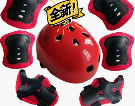 全新儿童运动头盔护具儿7件套11包邮 头盔...