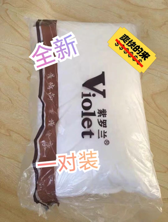 厂家直销【一对装】紫罗兰全棉羽丝绒水洗枕头...