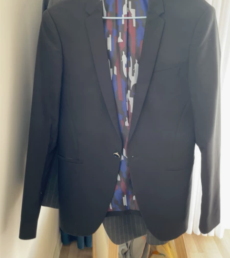利郎正装男士西服，黑色。尺码：170/84...