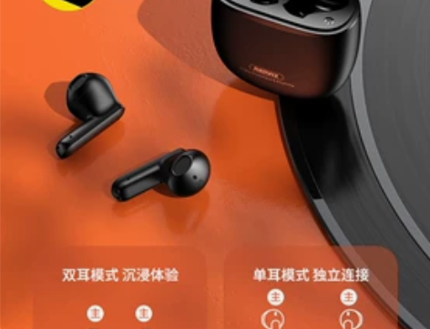 全新REMAX睿量真无线立体声音乐通话耳机...