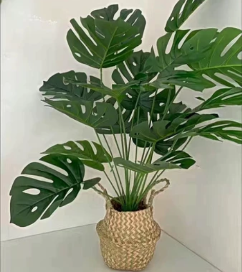 【处理急售】仿真龟背竹送花篮植物盆栽仿真绿...