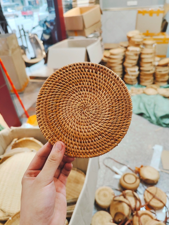 越南藤编 编织隔热垫  壶垫圆形餐桌垫茶几...