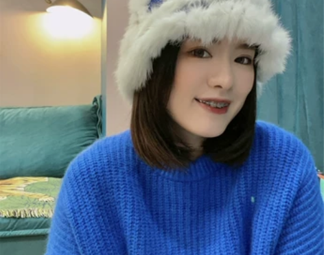 爱去踢踢小众设计集成秋冬克莱因蓝手工钩针兔...