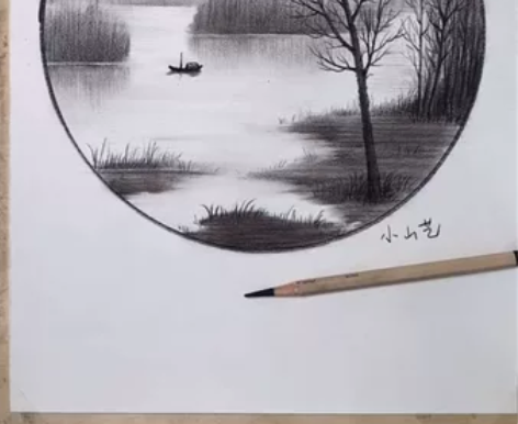 风景画（素描），原创作品10元一张，不议价...