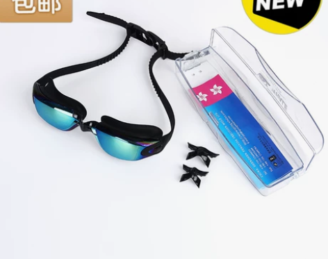 全新外贸出口鲸鱼潜水眼镜游泳装备防雾高清硅...