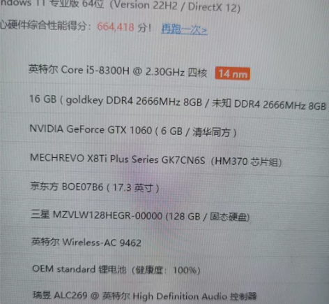机械革命x8ti  plus 平时就玩点P...