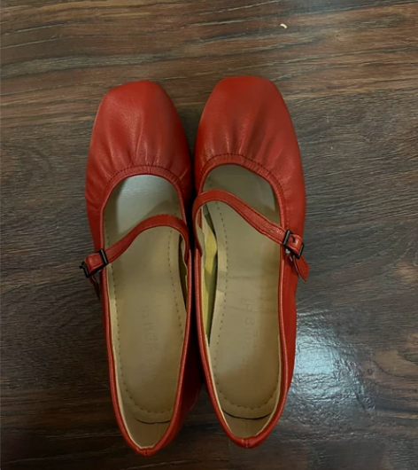 软底粗跟玛丽珍鞋女2022夏季新款法式方头...