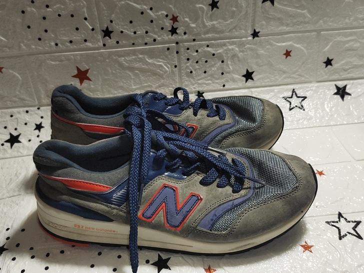 42码新百伦正品九成新运动鞋休闲网鞋二手男...