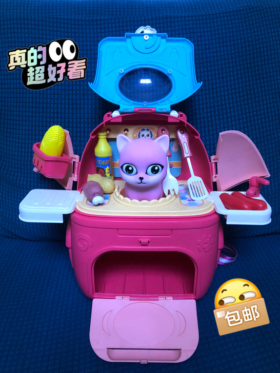 包邮过家家玩具女孩子萌宠3岁以上小猫背包儿...