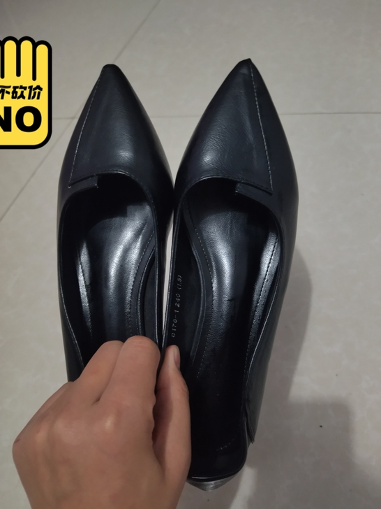 粗跟皮鞋女，鞋码38码。跟高2-3㎝穿上很...