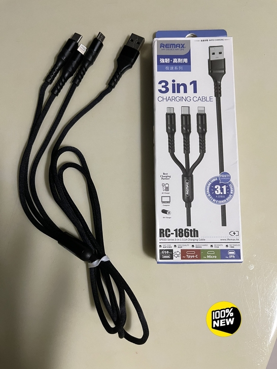 【清仓】Remax数据线三合一快充一拖三充...