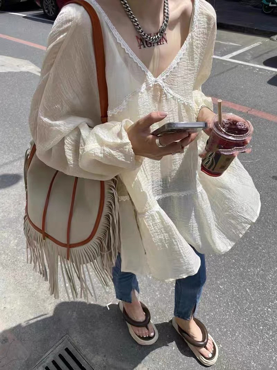 韩国东大门代购蕾丝衫 超级好看 全新