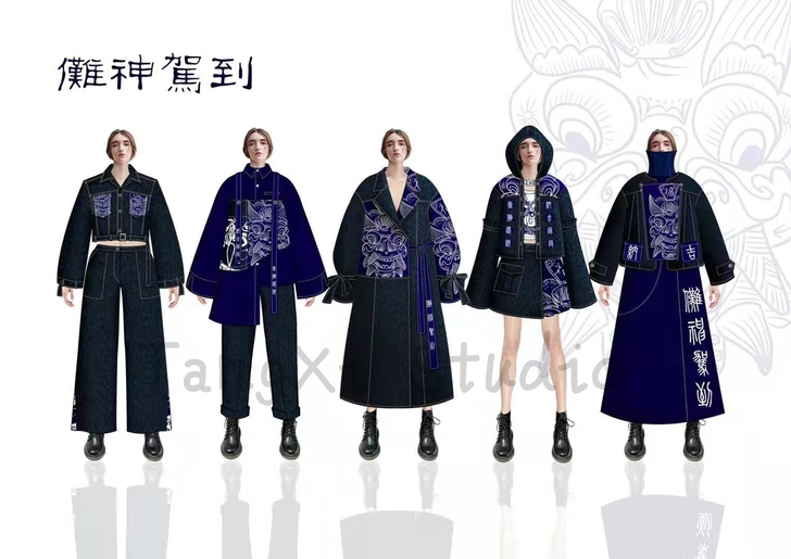 工作室接单服装效果图、服装款式图、服装灵感...