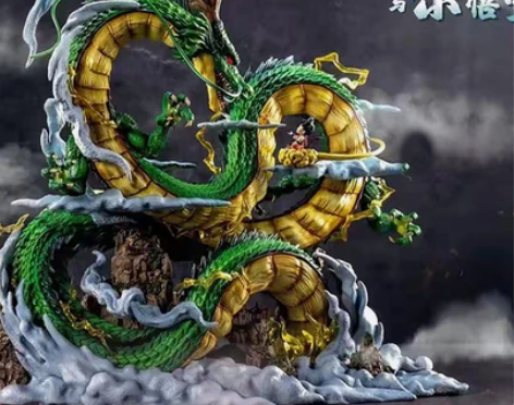 预售  七龙珠神龙与小悟空 可发光 GK