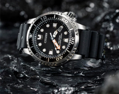 citizen西铁城正品光动能系列黑盘潜水...