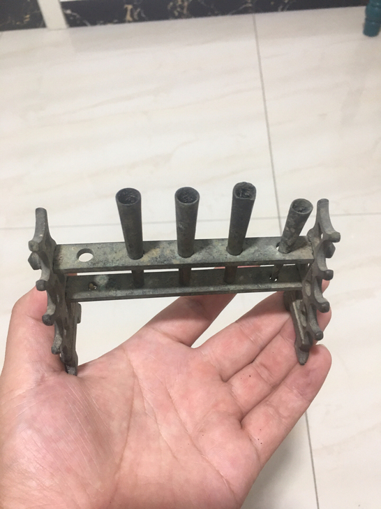 晚清民国毛笔架，缺一个笔帽一个螺丝，包老包...