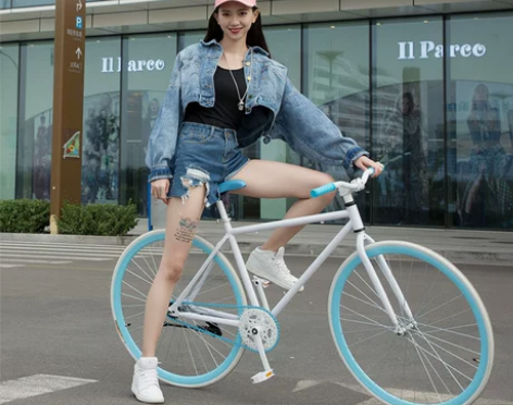 死飞自行车活飞网红实心胎复古成年学生