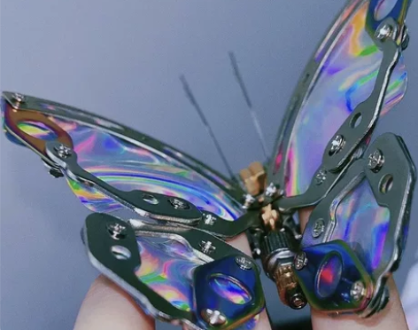 新款混沌蝴蝶系列盲盒1.5版手工金属潮玩手...