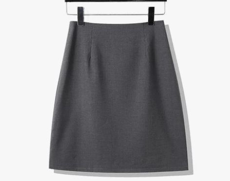 专柜高级感梨型身材女秋冬胯大腿粗正装深灰色...