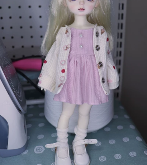 bjd六分娃衣洋服装 可爱小清新田园风奶裙...