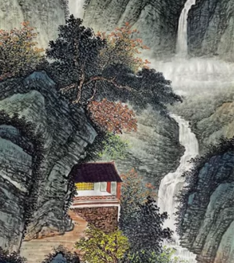 精品四尺山水画 四尺70*140cm【落款...