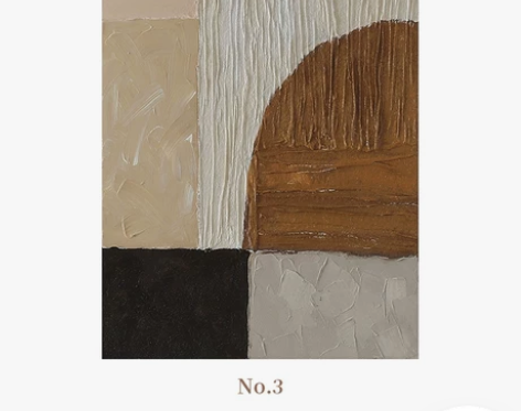 LWD.手绘油画《偶数I》玄关装饰画客厅侘...