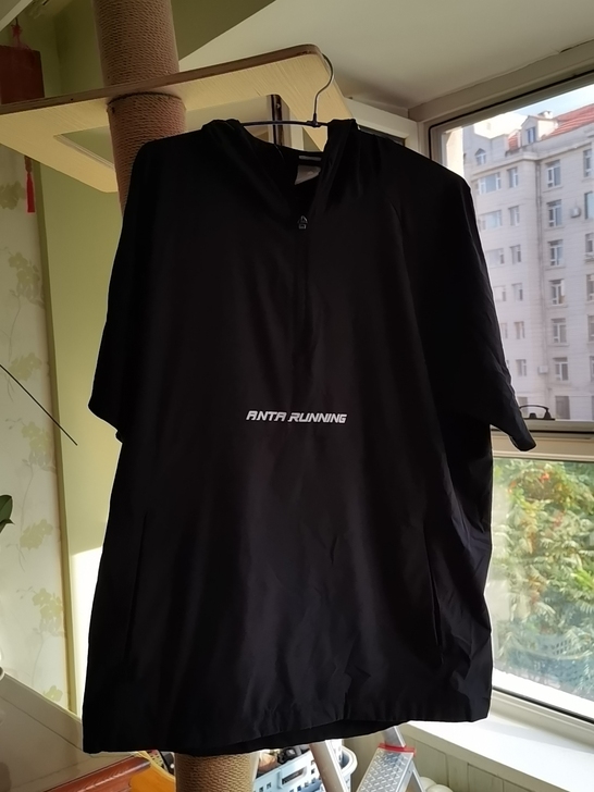 安踏半袖连帽衫，专柜正品，L码，175/9...