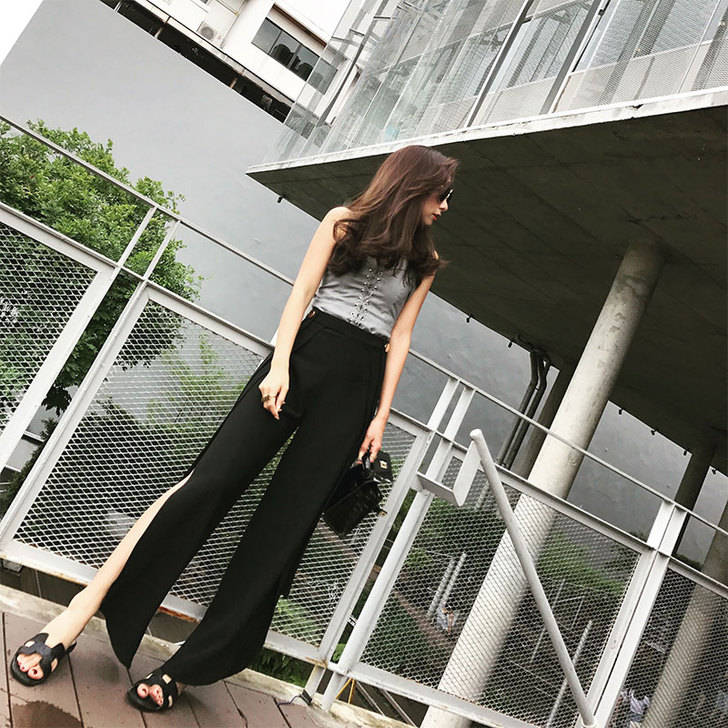 MAKI 新款阔腿裤女夏 ##amp;ld...