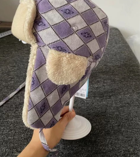 丽婴房加绒雷锋帽,护耳帽 加厚款,面料针织...