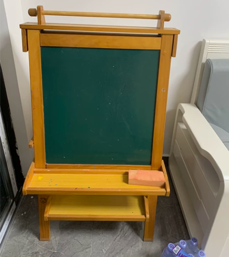 儿童画板，贝儿喜画架实木可升降双面磁性黑板...