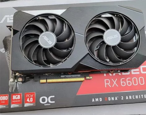 带2年厂保50片华硕6600xt o8g双...