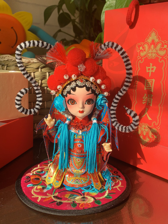 唐人坊京剧人偶古风娃娃手办工艺品 北京绢人...