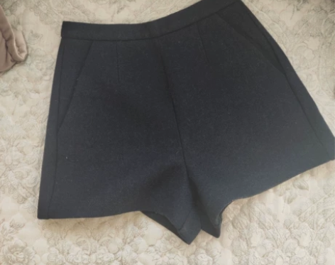 2022新款毛呢短裤女秋冬韩版大码a字宽松...