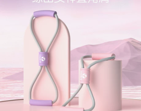 8字拉力器女开背弹力带开肩美背健身家用拉
