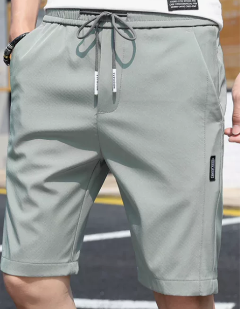 短裤裤子冰丝五分短裤男夏季薄款休闲潮牌夏天...