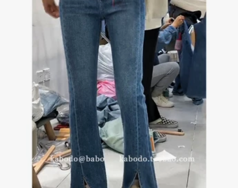 欧货牛仔裤女BABO80813巴布2022...