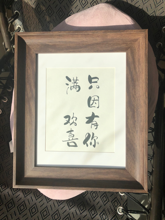 自己写的8寸只因有你满心欢喜