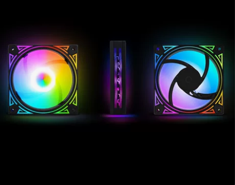 机箱风扇12CM 彩虹光效日食发光RGB ...