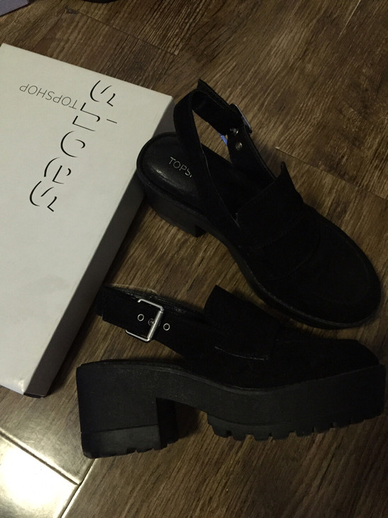 TOPSHOP 九九九新 如履平地复古厚底...
