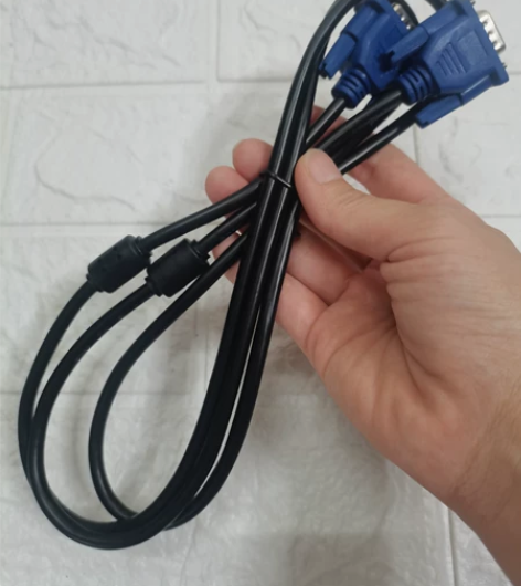 高清液晶显示器VGA线15针双磁环公对公数...