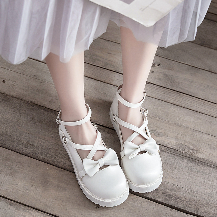 原创蝴蝶结洛丽塔lolita大头娃娃鞋森女...