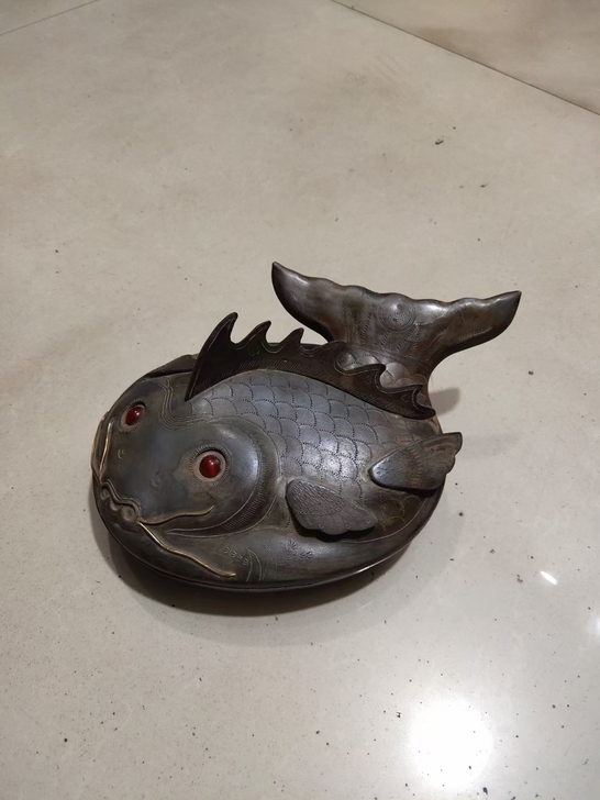 清代锡器文房砚台盒，品级档次高，收藏佳品