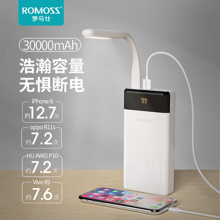 罗马仕 LT30大容量充电宝30000毫安...
